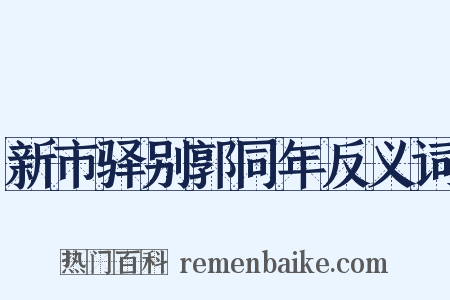 新市驿别郭同年反义词是什么意思的图片